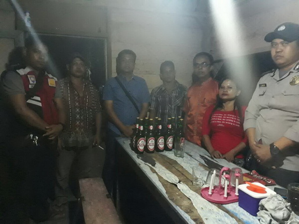 Polsek Taphil Gelar Razia Miras di Warung Remang-remang